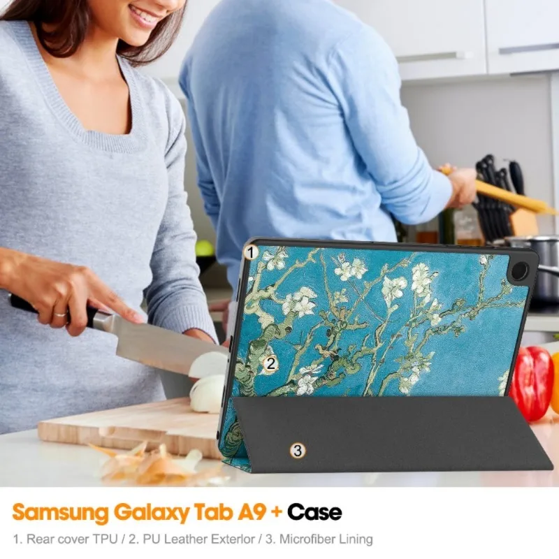 Magnetic Folding PU Stand Case with Soft TPU Back Cover