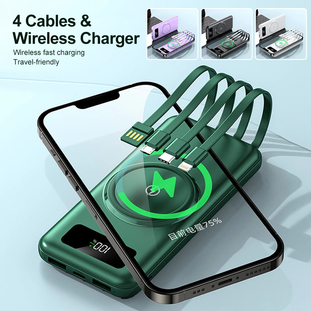 

10000mAh/20000mAh Magnetic Power Bank Wireless Fast Charging External Battery Smart Power Bank For Heated Vest Jacket Phone