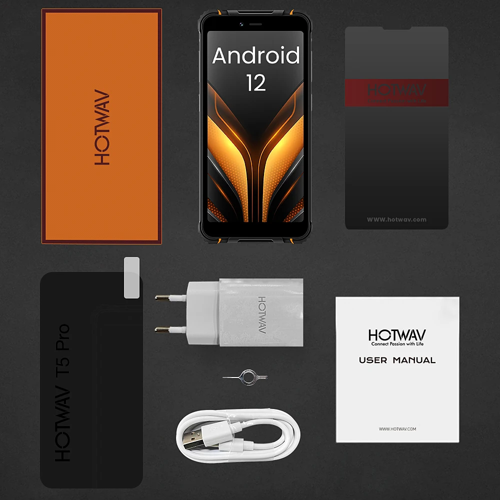Hotwav t5 Pro 4g Áspero Smartphone Android 12 os Mtk6761 6.0 Polegada Tela 4gb 32gb 7500mah Bateria Maciça 13mp Câmera Principal 2022 4 Computers & Electronics