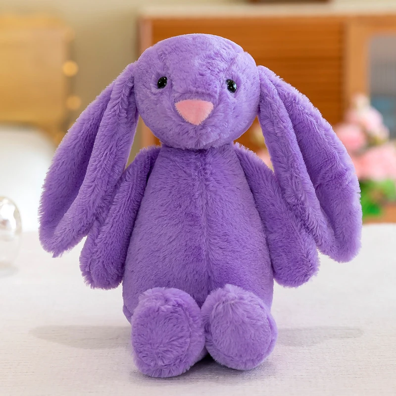 thumbnail image 1 of Conejito de peluche de 28 cm con orejas largas, suave, para niñas y niños, regalo de cumpleaños, 1 of 5