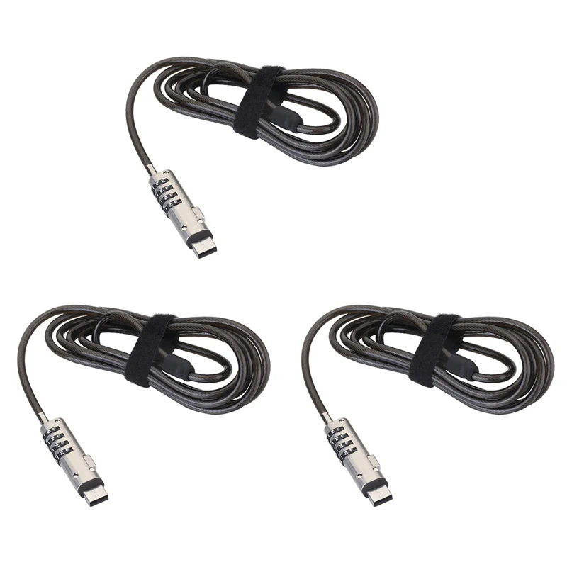 【Hot Cake】3X USB Password Lock Computer Lock Password Protection Anti-Theft Universal Laptop Computer