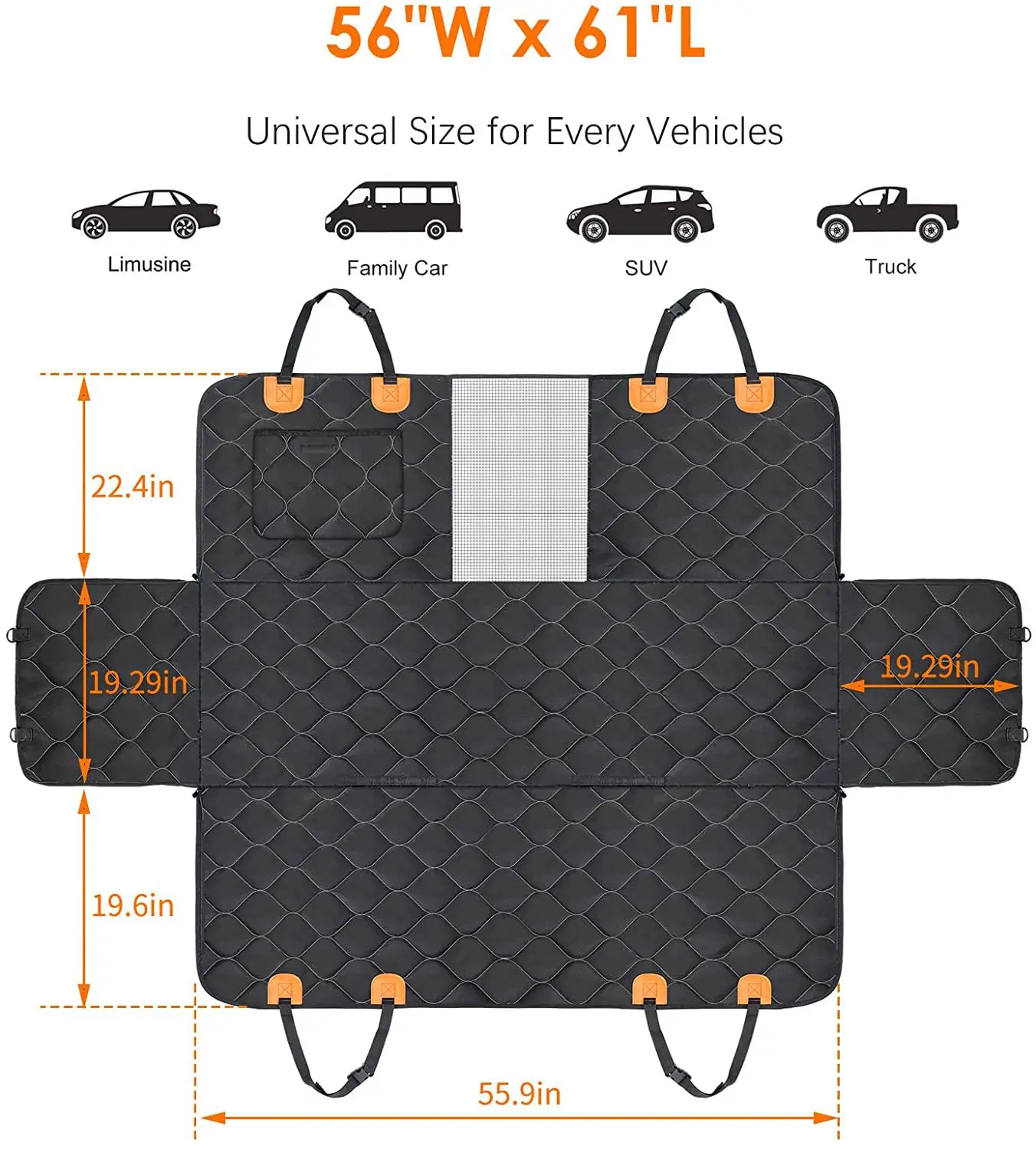 Car pet mat waterproof car dog seat cover rear