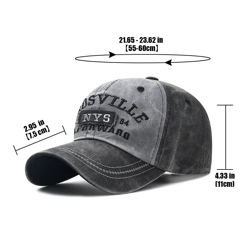Baseball Caps Washed Old Letter Embroidered Caps Outdoor Fashion Personality Street Sun Visor Baseball Cap
