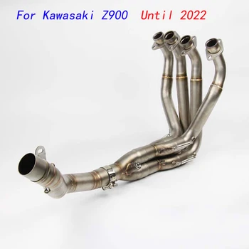 Slip On Motorcycle Front Connect Tube Head Link Pipe Stainless Steel Exhaust System For Kawasaki Z900 Until 2022