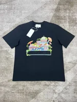 Summer Explosion Luxury Casual Cotton Logo Printed T-Shirt 2025 New Men's and Women's High Street  Loose Sports T-Shirt 2