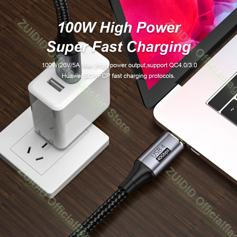 YIWENTEC usb4 8K 0.8m câble Thunderbolt 4 compatible USB4 Type C mâle