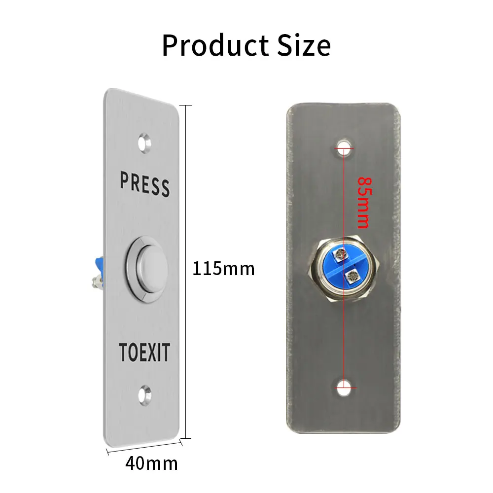 S403D-2 Door Exit Button Release Push Switch Stainless Steel Alloy exit button I