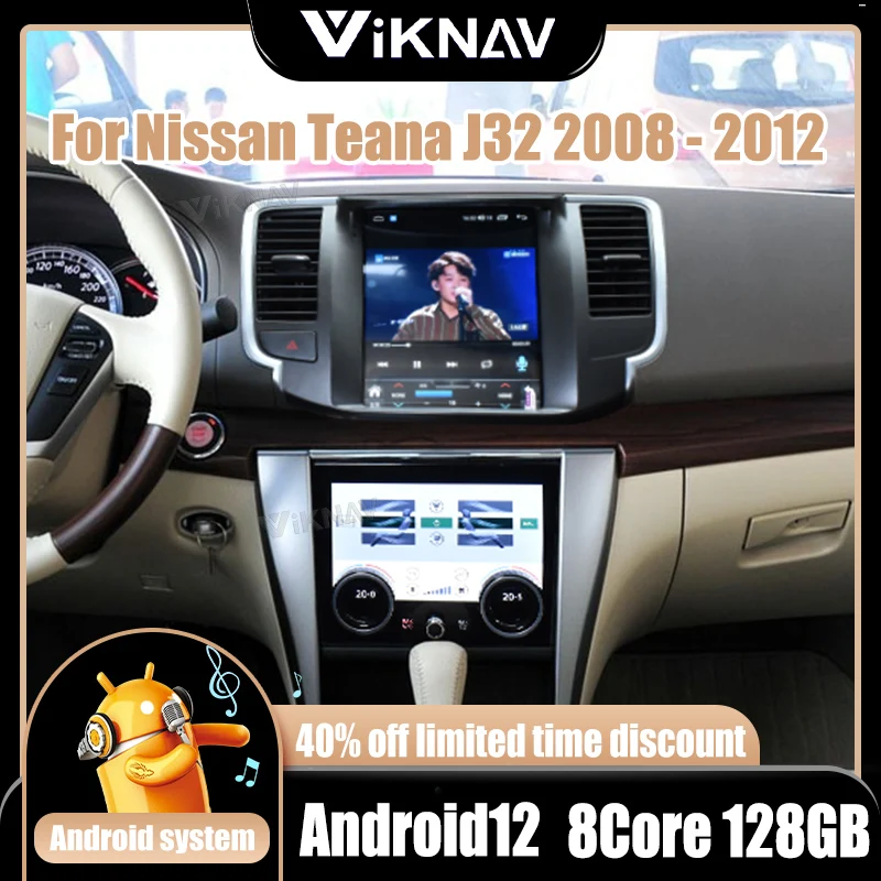 

Android 12 Car Radio Head Unit For Nissan Teana J32 2008-2012 Carplay 10.4 inch Vertical Screen GPS Navigation Multimedia player