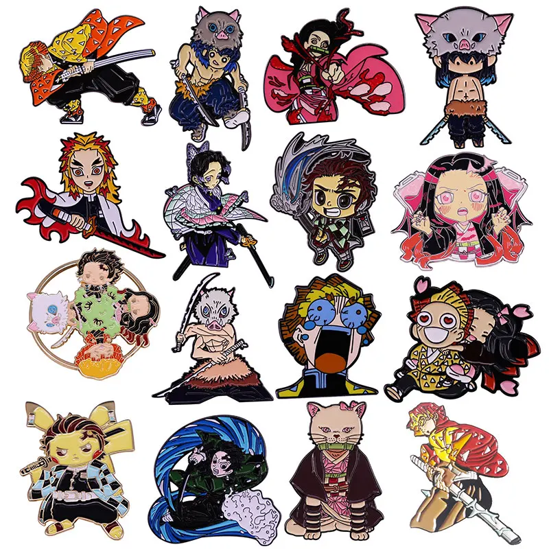 

Funny Boy And Girl Anime Lapel Pins Backpack Jeans Enamel Brooch Pin Women Fashion Jewelry Gifts Cartoon Badges