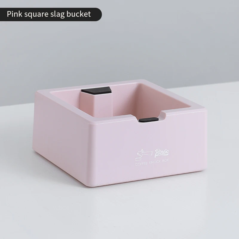 Premium ABS Coffee Knock Box with Square Anti-Slip Design and Silicone Base