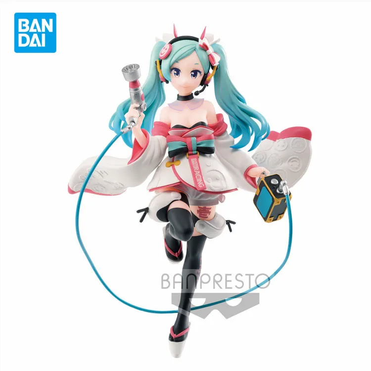 

Фигурка героя аниме Hatsune Miku, фигурка из ПВХ, 19 см, кукла бандай, Модель гоночного клуба, милые игрушки для детей