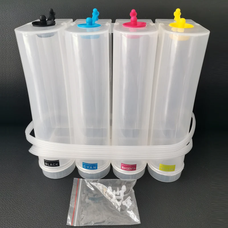 캐논 HP 엡손 브라더 잉크젯 프린터용 범용 CISS 병 케이스, 4 색 500ml 볼륨 잉크 탱크 DIY 키트