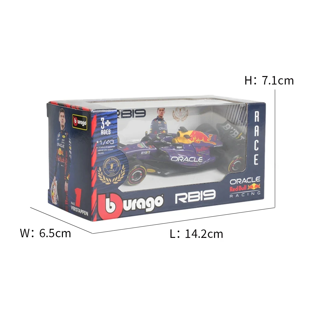 Bburago 1:43 Red Bull F1 Rb19 Las Vegas Miami 1 Verstappen 11 Perez Alloy Scaled Die-Cast Car Model Toys Collection Kid Gift 4