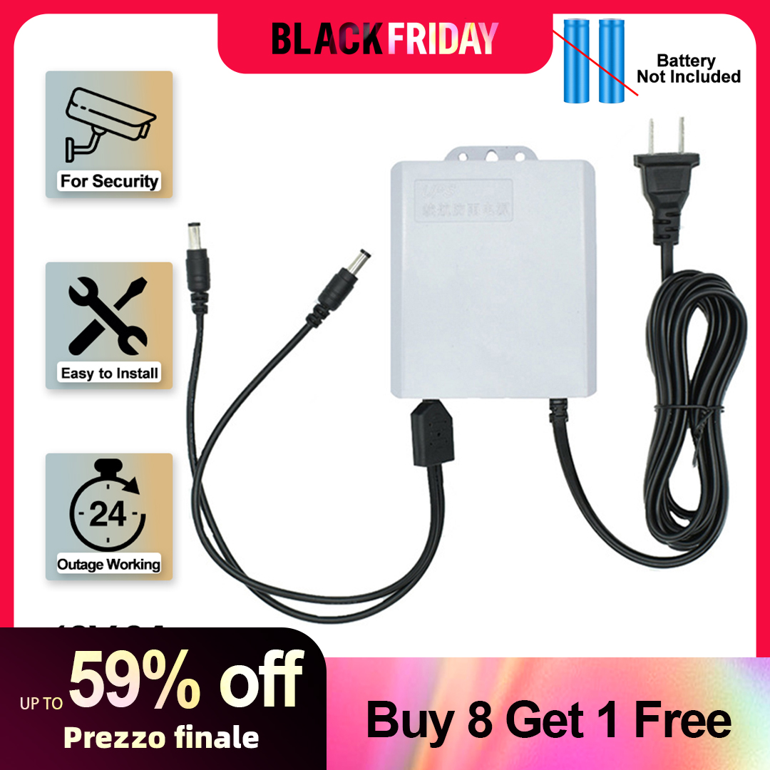 Dual Output 12V 2A UPS Monitoring Power Outage Endurance Power Supply Without Battery Security Monitoring Router Working System