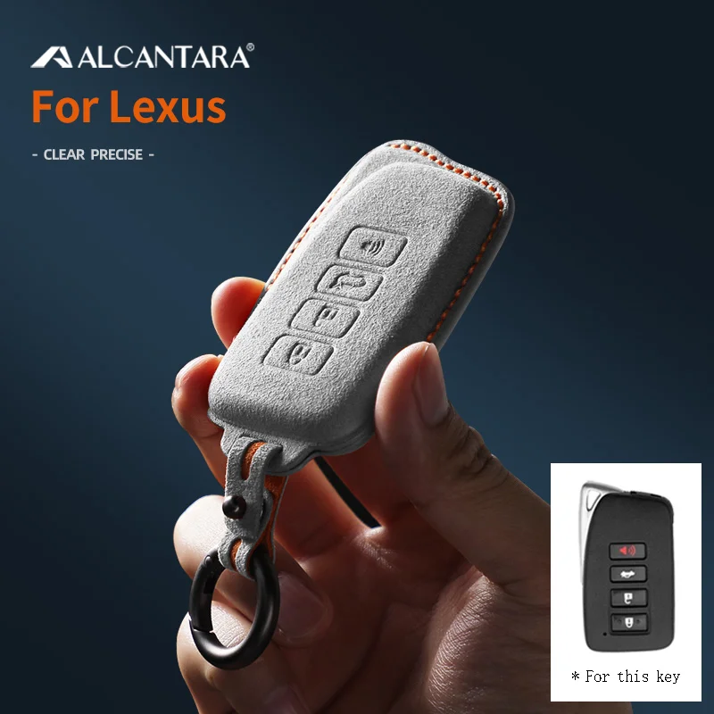 

Alcantara Suede Car Key Case Shell Cover Fob For Lexus NX GS RX IS ES GX LX RC 200 250 350 LS 450H 300H Keychain Accessories