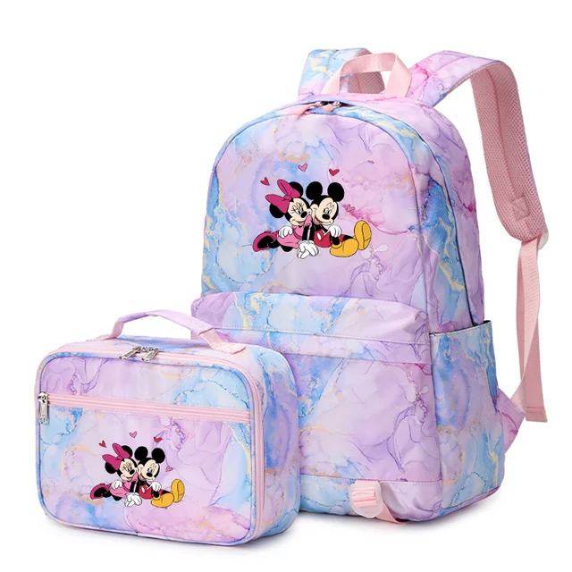 School Backpack Set with Lunch Kits Bookbag for Teenager Girls 2pcs  SchoolBag for Primary Student Book Bag - AliExpress