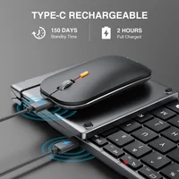 ProtoArc Foldable Keyboard and Mouse, XKM01 Combo for Business Travel 2.4G+Dual Bluetooth Portable  for Laptop iPads Tablets - Image 4