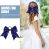 2Pcs Hair Ring Children's Headwear Bow Tie Swallowtail Sequins Scrunchies Hair Ring Ribbons Ties Fabric Girl hair Bows Hairbands 5