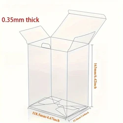50 - Pack Clear Display Cases for 4 Vinyl Figures with Protective Film and Locking Tab (4in)