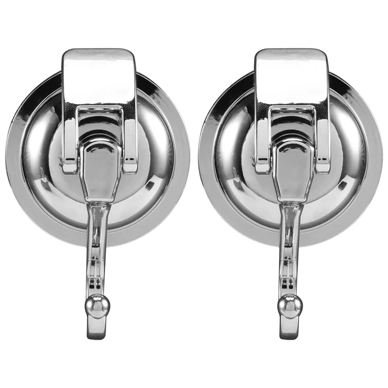 ABLU-Heavy Duty Vacuum Suction Cup Hooks (2 Pack) For Kitchen Bathroom Restroom Organization