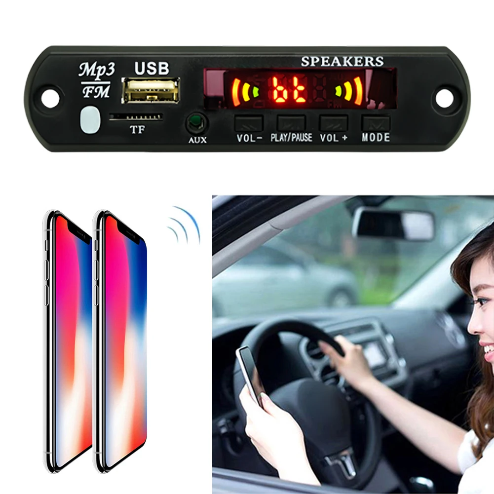 리모컨 포함 무손실 오디오 모듈, USB TF FM 라디오, 블루투스 호환 5.0 무선 음악 플레이어 모듈, 5 V, 12V