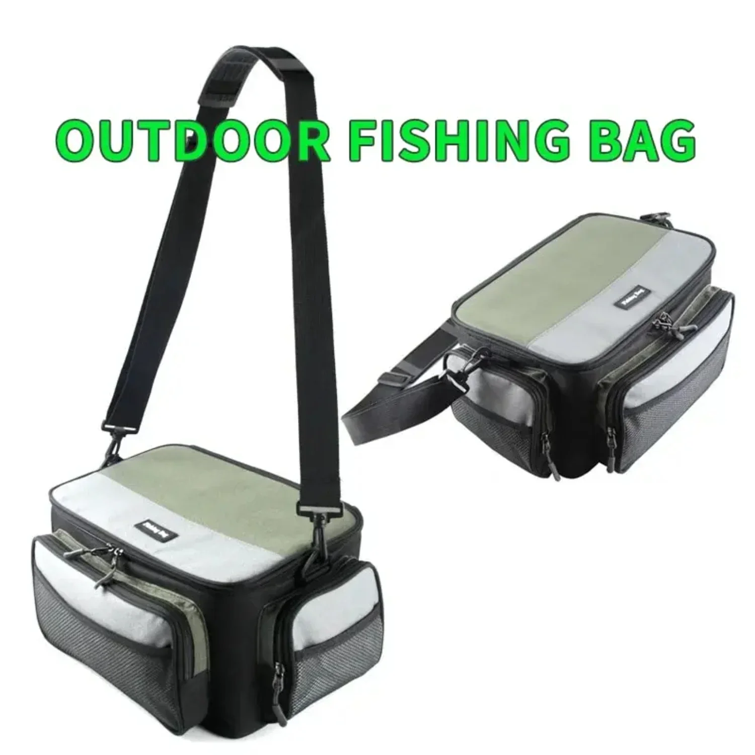 Multi-Functional Luya Fishing Oxford Cloth Waterproof Wear-Resistant Fishing Crossbody Fishing Gear Fanny Pack