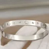 316L Classic Stainless Steel Crystal Star Bracelet for Women Elegant Bangles Rust-proof Moon Bangle Wrist Jewelry 6