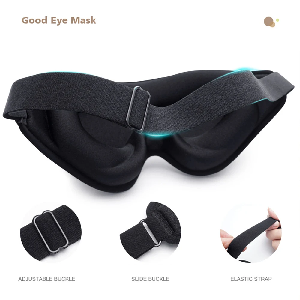 3D Sleeping Mask Block Out Light Soft Padded Sleep Mask For Eyes Slaapmasker Eye Shade Blindfold Sleeping Aid Face Mask Eyepatch