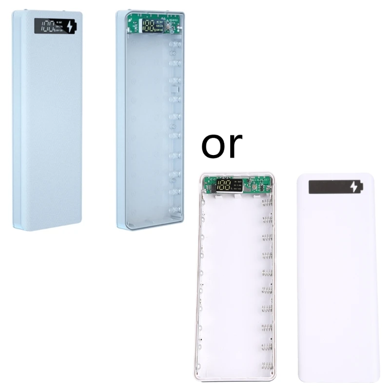 

10x18650 Battery for Case Storage Box for QC USB for Mobile Phone Tablet Battery Holder Charging N2UB
