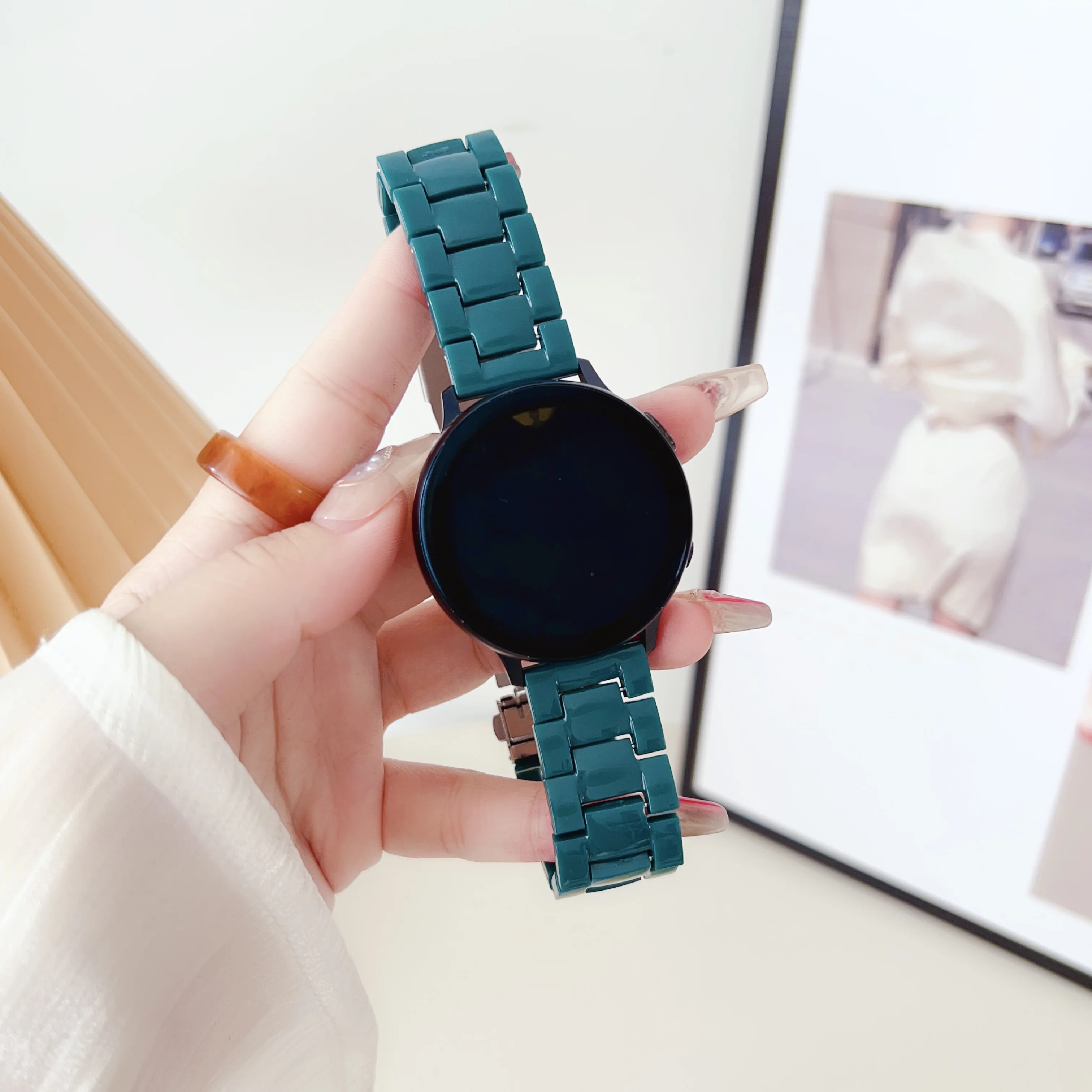 Vibrant Candy Color Resin Smartwatch Strap, 20mm/22mm