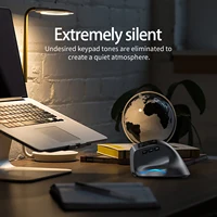 ZELOTES F-26C Vertical Mouse 2.4G Wireless Bluetooth Mouse Ergonomic Silent Gaming Mice 3200DPI LED Display Screen for PC Laptop 5