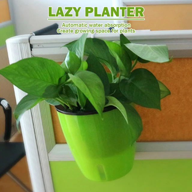 Falra Szerelt Ön Öntözőkészülék Fazék Automatikus Vízelnyelő Kreatív Víztároló Virágcserapár Beltéri Kültéri Irodakerthez - Image 3