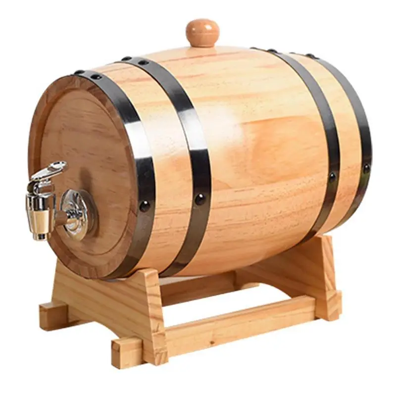 

Whiskey Aging Barrels 1L Wine Barrel Oak Wooden Keg Whiskey Dispenser Wood Miniature Whiskey Barrel For Aging Cocktails Wine Rum