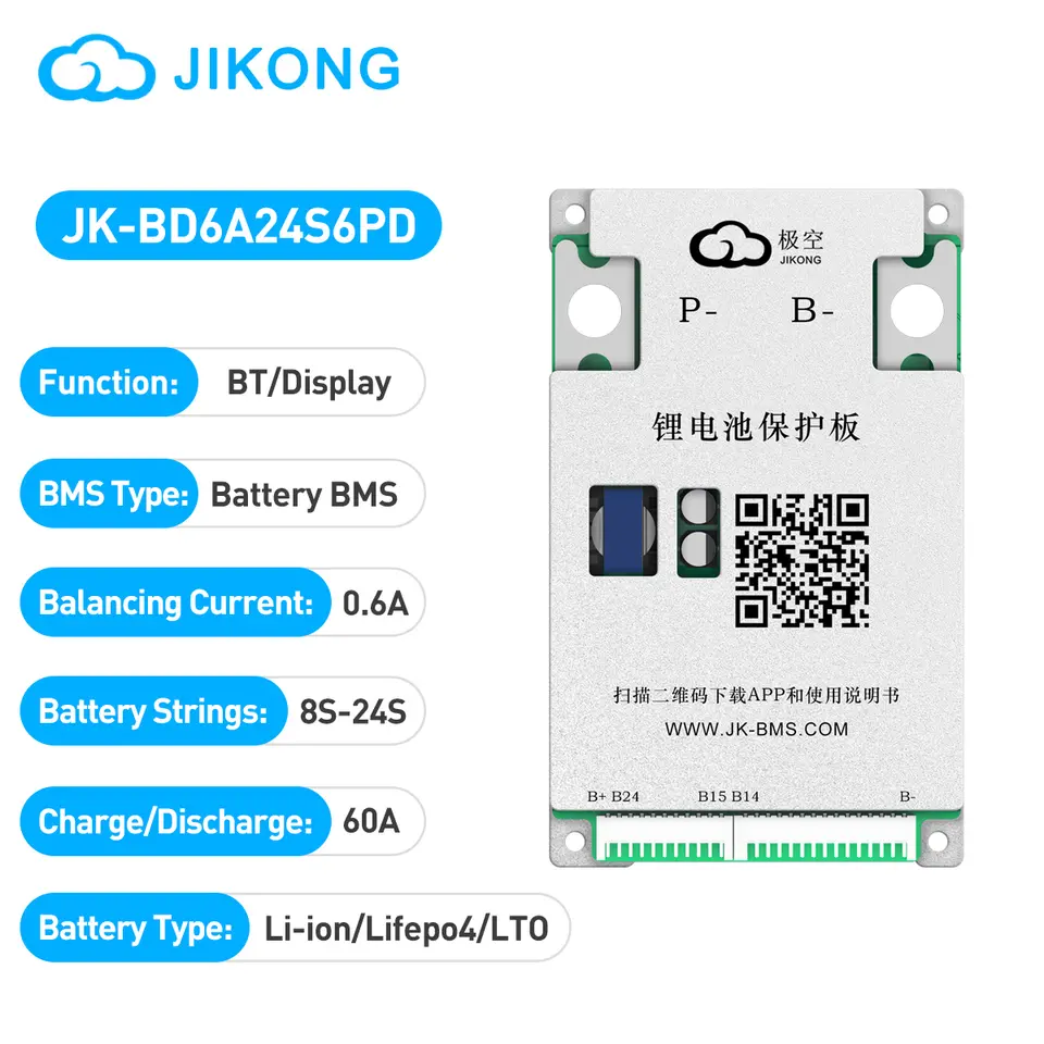 JIKONG JKBMS Smart Active BMS 8S-24S Li-ion/ Lifepo4/ LTO 0.4A-2A Battery Balance Management System 80A 100A 120A 150A 200A 300A image 16