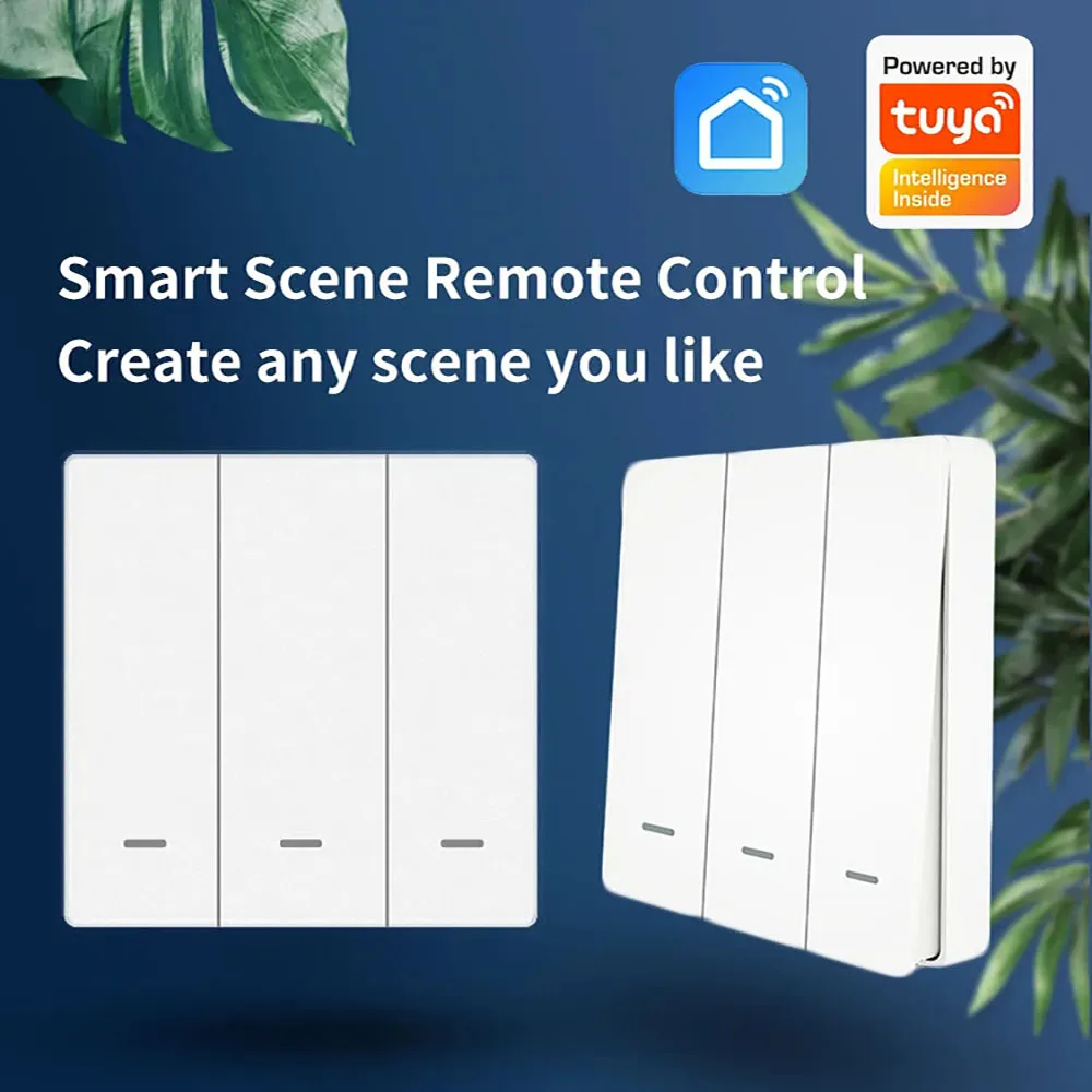 Zigbee 스마트 조명 스위치 푸시 단추 투야 앱 리모컨, 스마트 홈 자동화, 알렉사 구글 어시스턴트로 작동
