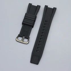 Premium Soft Rubber Watchband Replacement - Durable Silicone Strap (Black B)