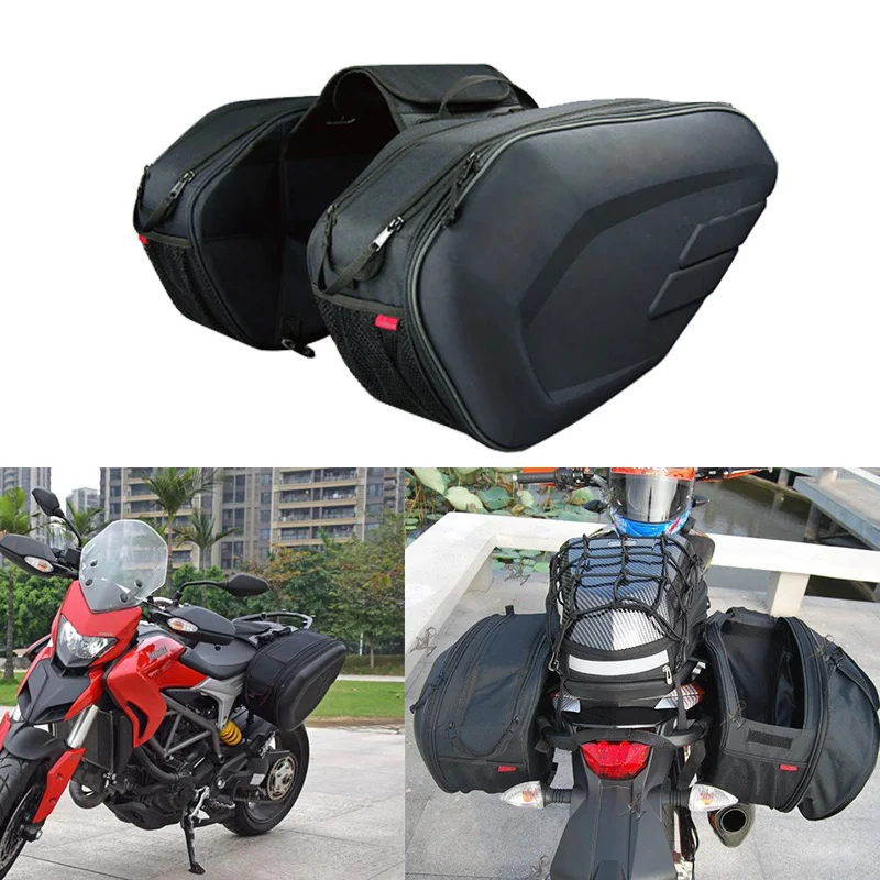 

Motorcycle Side Helmet Riding Travel Bags Motorbike Saddlebags Waterproof Scooter Tail Luggage Suitcase Saddle Bag