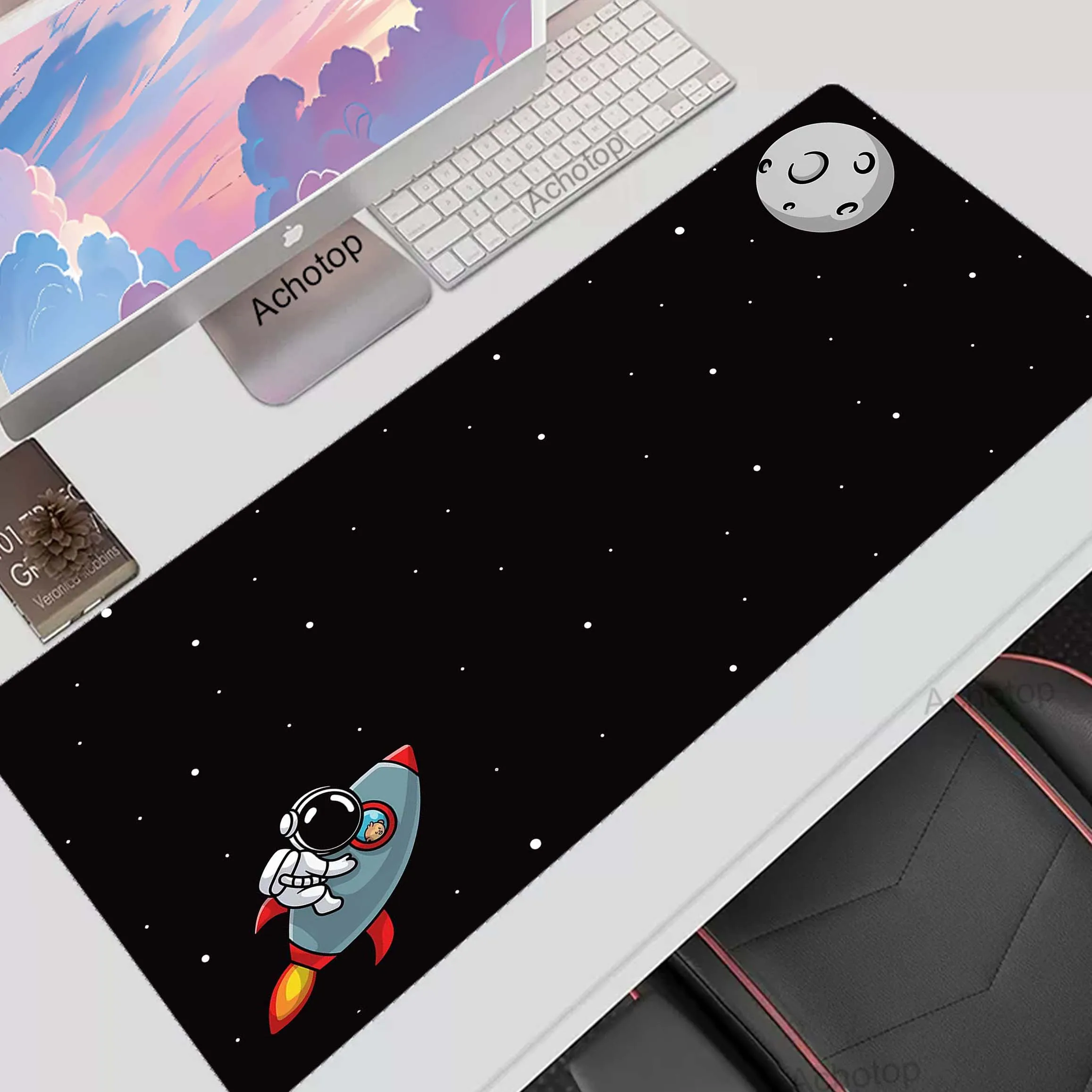 

Large Gaming Mouse Pad XXL Astronaut Desk Mat Non-Slip Cartoon Game Mouse Mat Computer Keyboard Pad Big Stripe Mousepad Gamer