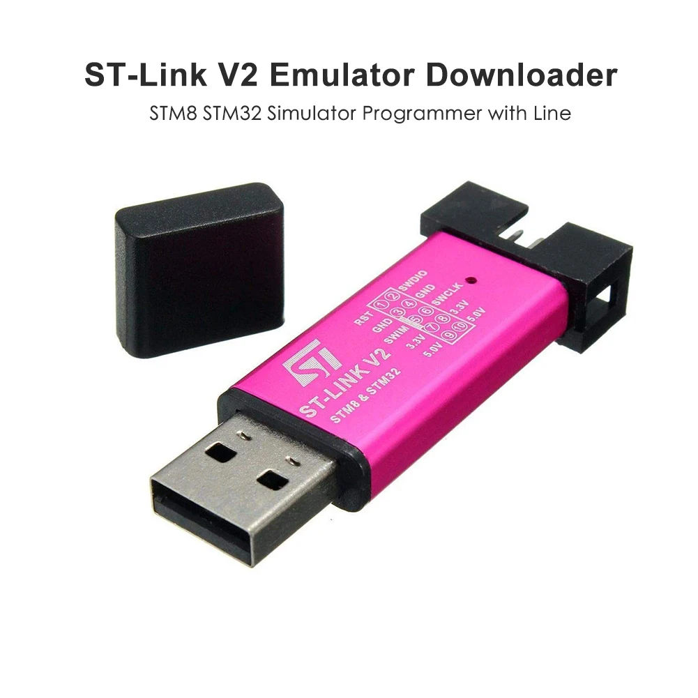 LED 표시기 ST-LINK V2 시뮬레이터 다운로드 프로그래밍 STM8/STM32 시뮬레이터 다운로드 프로그래머 프로그래밍 무작위 색상