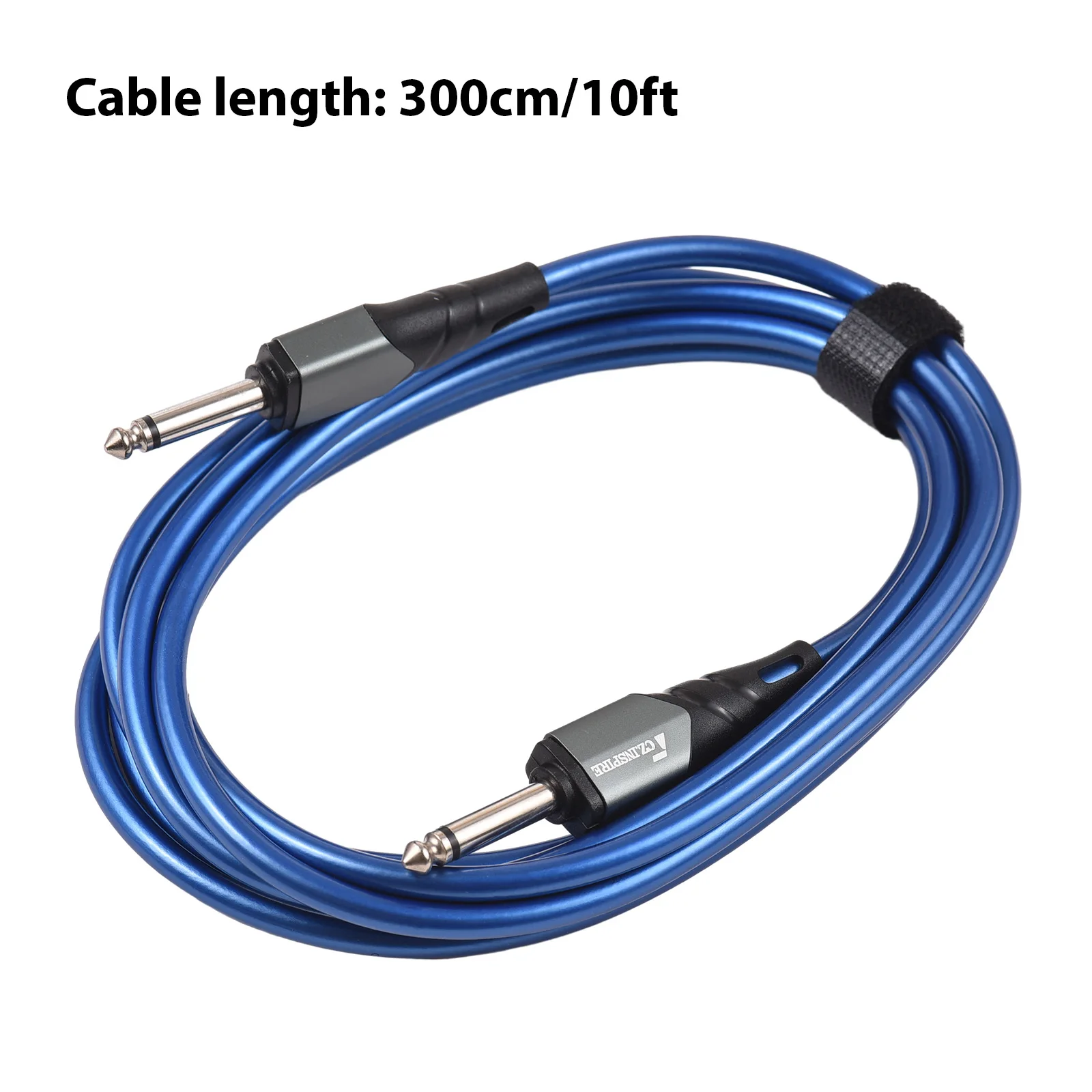 

10ft Noise Reduction Dual Straight Interface 6.35mm Mono Waterproof Guitar Cable Resistant Professional Audio Interconnect Cord