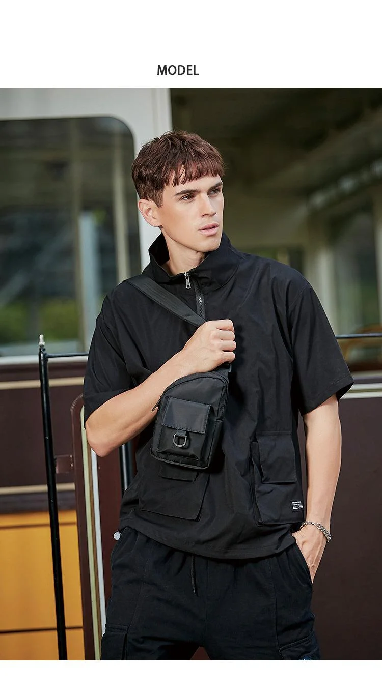 Men's Crossbody Casual Men's Multi-Functional Chest Single Shoulder Bag, Summer Simple Backpack, Trendy Brand Small Bag_voghion.com