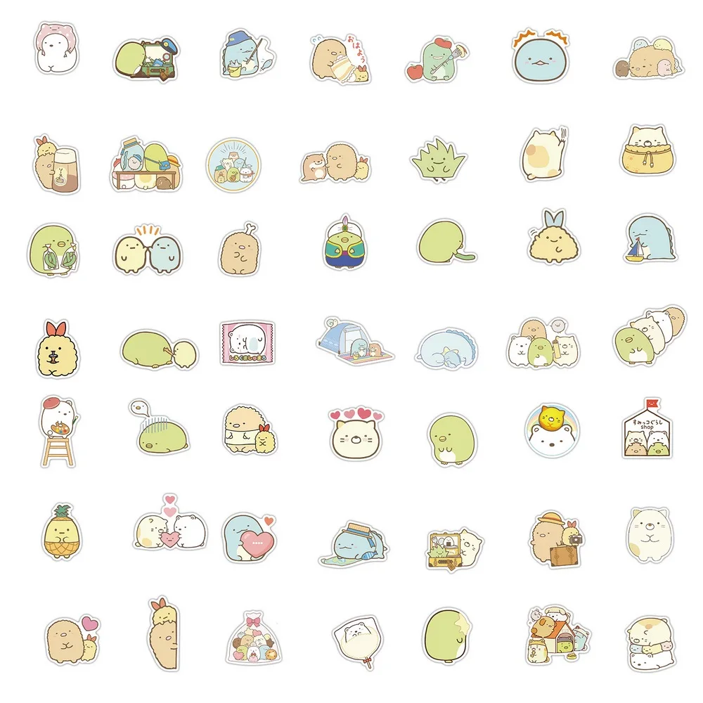 10/20/50/100pcs Kawaii Sumikko Gurashi Stickers Notebook Pad Phone Case  Diary Stationery Cute Cartoon Decal Sticker for Kids Gir