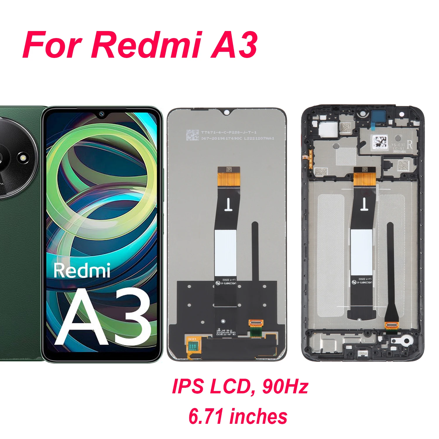 

ЖК-дисплей с сенсорным экраном и дигитайзером в сборе для Xiaomi Redmi A3