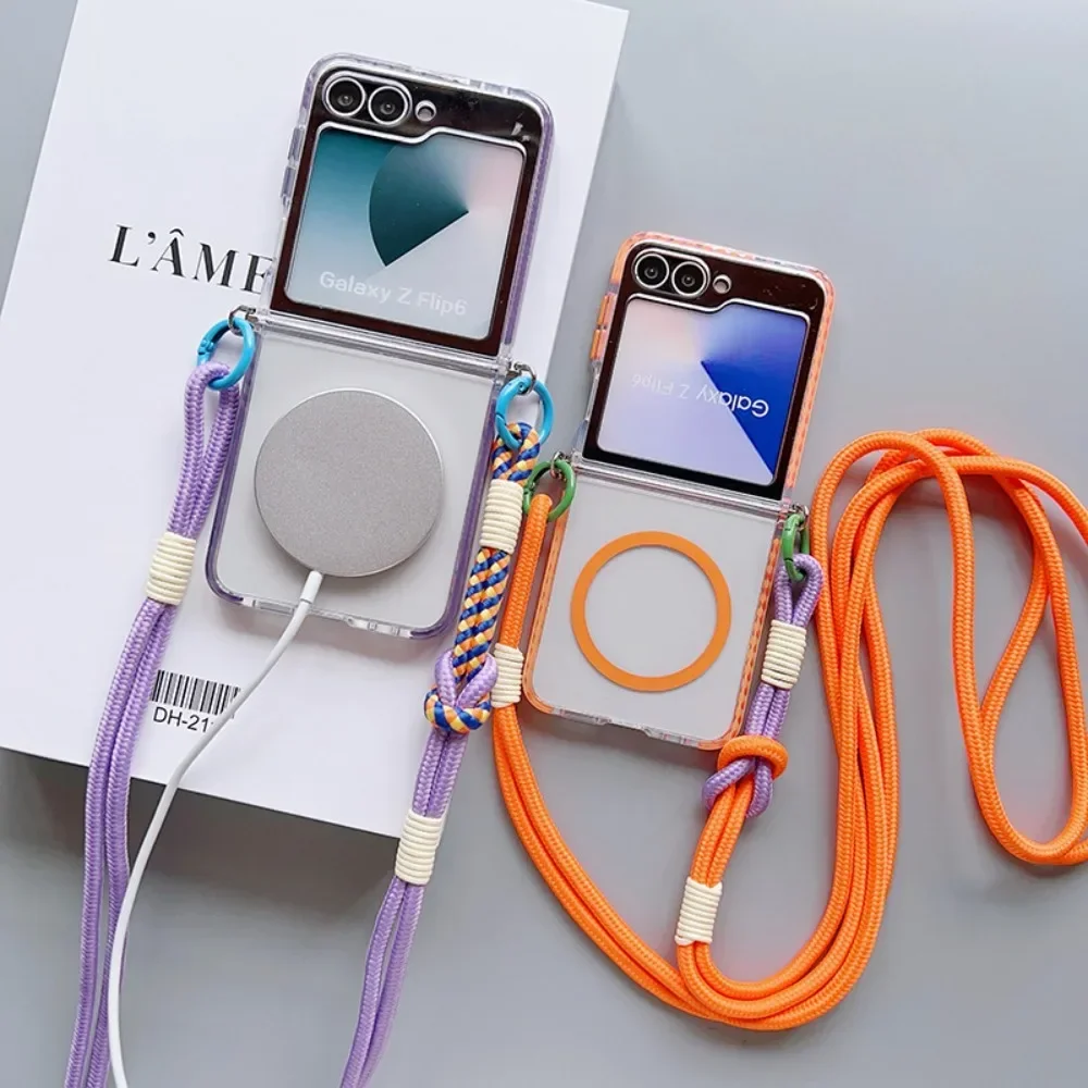 Magsafe Magnetic Crossbody Lanyard Phone Case - Transparent Cover