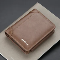 Nouveaux portefeuilles en cuir PU pour hommes de haute qualité fermeture éclair court design porte-carte homme sac à main Vintage porte-monnaie hommes portefeuilles 5