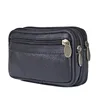 Vintage Cowhide Leather Waist Bag Fanny Pack Classic Texture Cellphone Loop Holster Men Belt Bags Mobile Phone Pouch Wallet Case 3