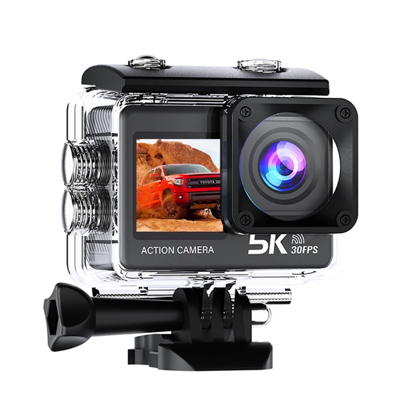 CERASTES Action Camera 5K 4K 60FPS WiFi Anti-shake Dual Screen 170&deg; Wide Angle 30m Waterproof Sport Camera with Remote Control action camera