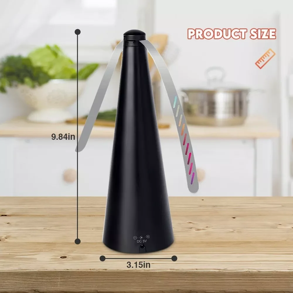 Outdoor Fly Repellent Fan, Outside or Inside Table use, Restaurant, Barbeque, Events, Deter Flies, Wasps, Bees, Other Moscas and