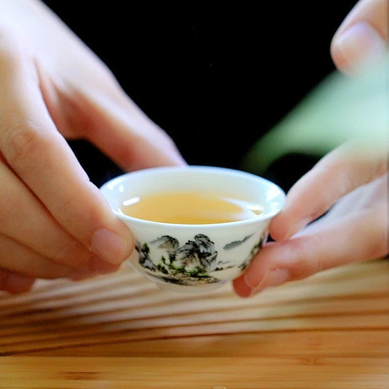8 Cups Chinese Kung Fu Tea Set Ceramic Teapot Gaiwan Tea Cups Tool