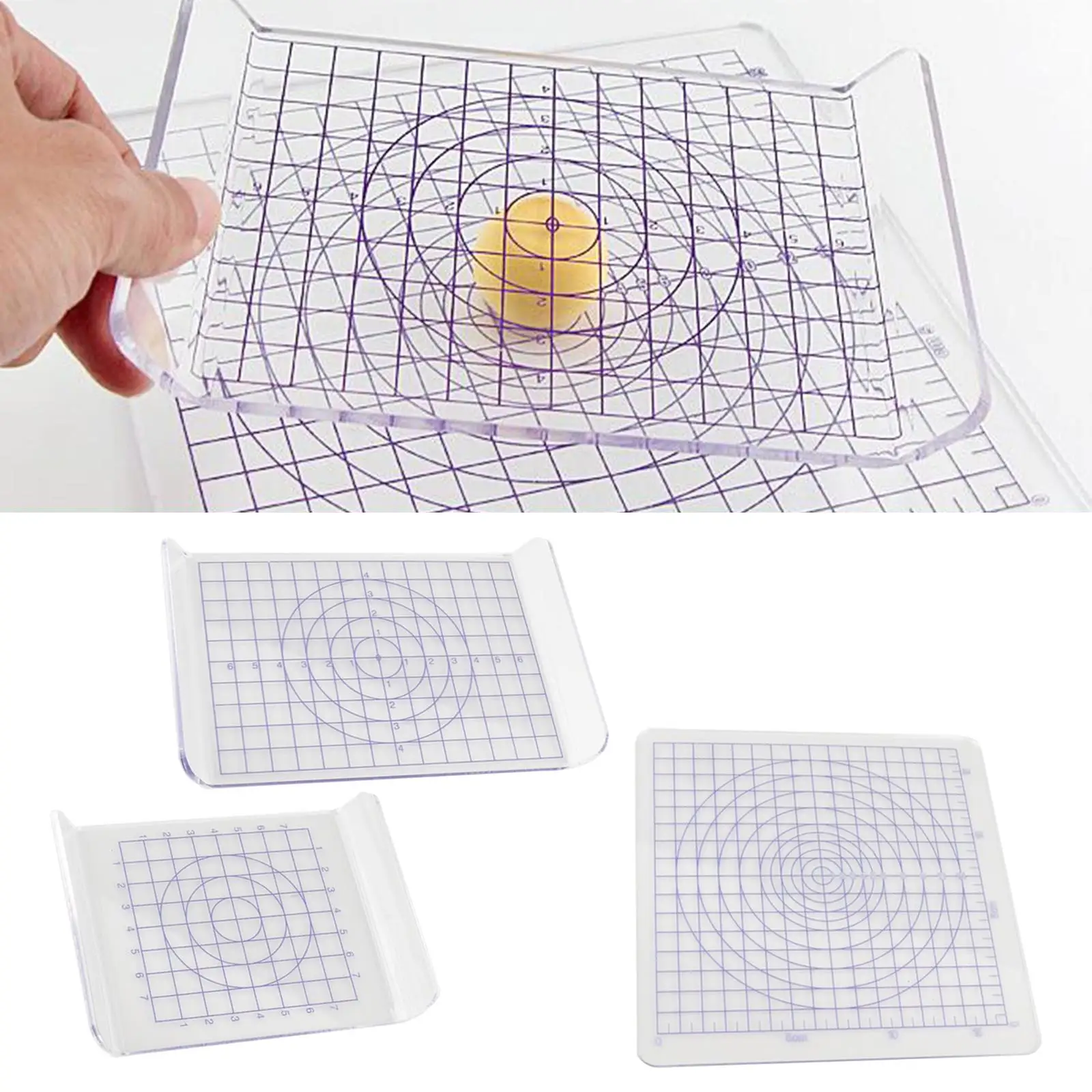 3Pcs Pressure Board Pressure Plate Acrylic Transparent Clay Pottery Soft Clay Tools Pottery Ceramics Tools Model DIY Crafts